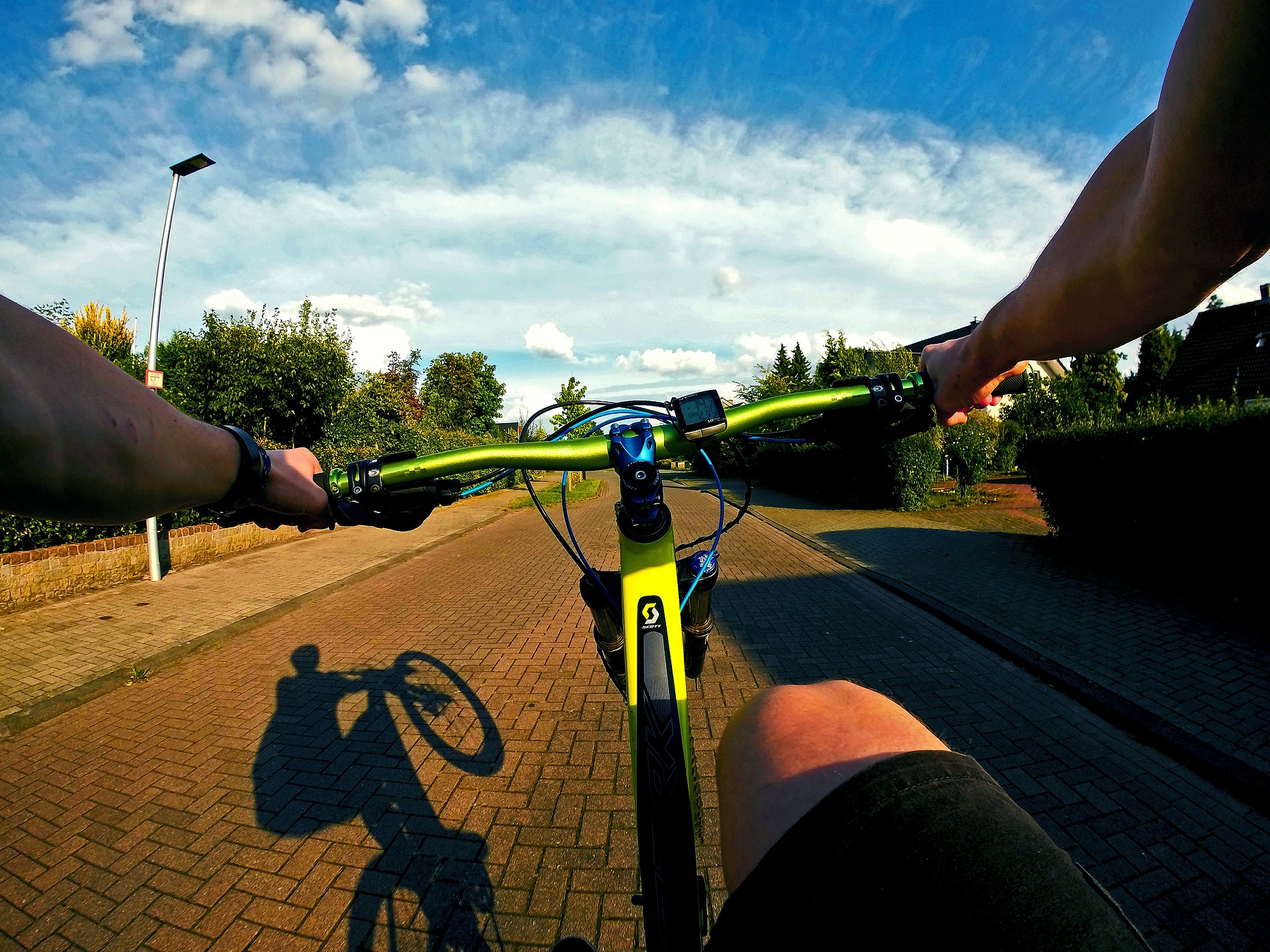vlogging while riding a bike